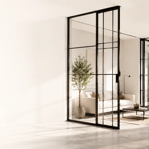ocelova okna a dvere, industrialni design